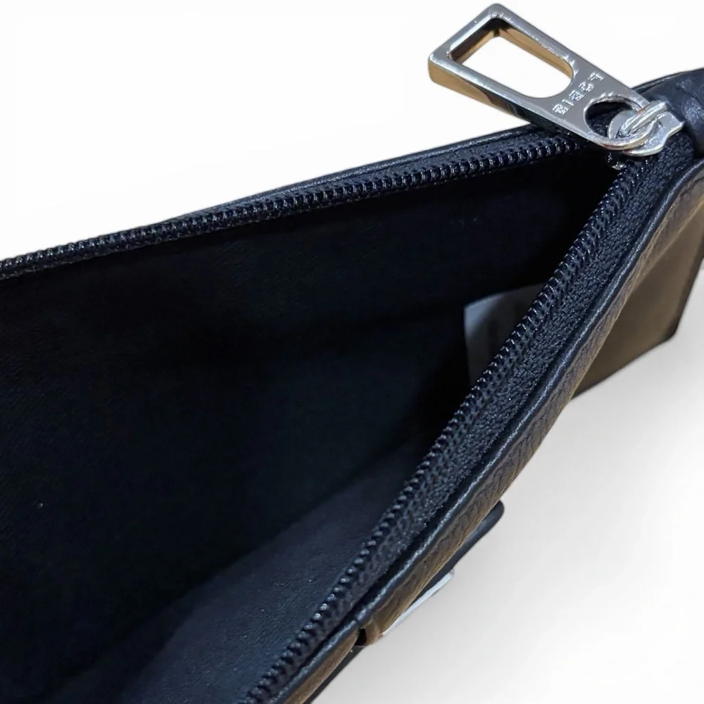 Lodis Julia RFID Leather Slim Zip Wallet Black New‎